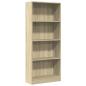 Preview: Bücherregal Sonoma-Eiche 60x24x143 cm Holzwerkstoff