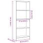 Preview: Bücherregal Sonoma-Eiche 60x24x143 cm Holzwerkstoff
