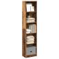 Preview: ARDEBO.de - Bücherregal Altholz-Optik 40x24x176 cm Holzwerkstoff