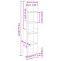 Preview: Bücherregal Artisan-Eiche 40x24x176 cm Holzwerkstoff