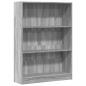 Preview: Bücherregal Grau Sonoma 80x24x109 cm Holzwerkstoff