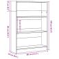 Preview: Bücherregal Grau Sonoma 80x24x109 cm Holzwerkstoff