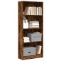 Preview: ARDEBO.de - Bücherregal Räuchereiche 60x24x143 cm Holzwerkstoff