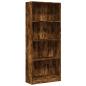Preview: Bücherregal Räuchereiche 60x24x143 cm Holzwerkstoff