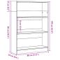 Preview: Bücherregal Sonoma-Eiche 80x24x109 cm Holzwerkstoff