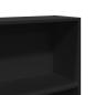 Preview: Bücherregal Schwarz 80x24x176 cm Holzwerkstoff