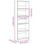 Preview: Bücherregal Altholz-Optik 60x24x176 cm Holzwerkstoff