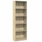 Preview: Bücherregal Sonoma-Eiche 60x24x176 cm Holzwerkstoff