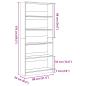 Preview: Bücherregal Artisan-Eiche 80x24x176 cm Holzwerkstoff