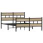Preview: Metallbett ohne Matratze Sonoma-Eiche 150x200 cm