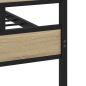 Preview: Metallbett ohne Matratze Sonoma-Eiche 150x200 cm