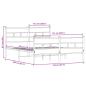 Preview: Metallbett ohne Matratze Sonoma-Eiche 150x200 cm