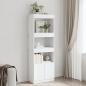 Preview: ARDEBO.de - Highboard Weiß 63x33x180 cm Holzwerkstoff