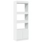 Preview: Highboard Weiß 63x33x180 cm Holzwerkstoff