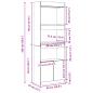 Preview: Highboard Weiß 63x33x180 cm Holzwerkstoff