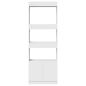 Preview: Highboard Weiß 63x33x180 cm Holzwerkstoff