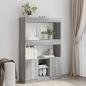 Preview: ARDEBO.de - Highboard Grau Sonoma 92x33x140 cm Holzwerkstoff