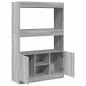 Preview: Highboard Grau Sonoma 92x33x140 cm Holzwerkstoff