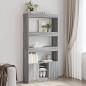 Preview: ARDEBO.de - Highboard Grau Sonoma 92x33x180 cm Holzwerkstoff
