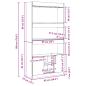 Preview: Highboard Grau Sonoma 92x33x180 cm Holzwerkstoff