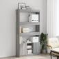 Preview: Highboard Grau Sonoma 92x33x180 cm Holzwerkstoff