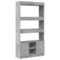 Preview: Highboard Betongrau 92x33x180 cm Holzwerkstoff
