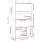 Preview: Highboard Betongrau 92x33x180 cm Holzwerkstoff