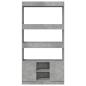 Preview: Highboard Betongrau 92x33x180 cm Holzwerkstoff