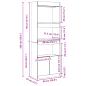 Preview: Highboard 63x33x180 cm Sonoma-Eiche Holzwerkstoff