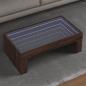 Preview: ARDEBO.de - Couchtisch mit Infinity-LED Braun Eichen-Optik 90x50x30 cm