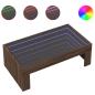 Preview: Couchtisch mit Infinity-LED Braun Eichen-Optik 90x50x30 cm