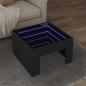 Preview: ARDEBO.de - Couchtisch mit Infinity-LED Schwarz 50x50x30 cm