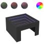 Preview: Couchtisch mit Infinity-LED Schwarz 50x50x30 cm
