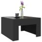 Preview: Couchtisch mit Infinity-LED Schwarz 50x50x30 cm