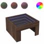 Preview: Couchtisch mit Infinity-LED Braun Eichen-Optik 50x50x30 cm