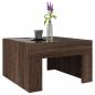 Preview: Couchtisch mit Infinity-LED Braun Eichen-Optik 50x50x30 cm