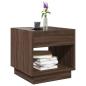 Preview: Couchtisch mit Infinity-LED Braun Eichen-Optik 50x50x50 cm