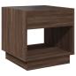 Preview: Couchtisch mit Infinity-LED Braun Eichen-Optik 50x50x50 cm
