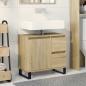 Preview: ARDEBO.de - Badschrank Sonoma-Eiche 65x33x60 cm Holzwerkstoff