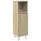 Preview: Badschrank Sonoma-Eiche 30x30x100 cm Holzwerkstoff