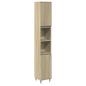 Preview: Badschrank Sonoma-Eiche 30x30x190 cm Holzwerkstoff