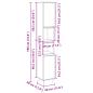 Preview: Badschrank Sonoma-Eiche 30x30x190 cm Holzwerkstoff