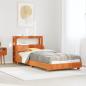 Preview: ARDEBO.de - Massivholzbett ohne Matratze Wachsbraun 100x200 Kiefernholz