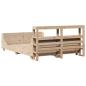 Preview: Massivholzbett ohne Matratze 150x200 cm Kiefernholz