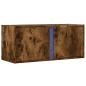 Preview: TV-Wandschrank mit LED-Beleuchtung Räuchereiche 80x31x35 cm