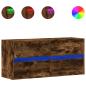 Preview: TV-Wandschrank mit LED-Beleuchtung Räuchereiche 100x31x45 cm