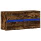 Preview: TV-Wandschrank mit LED-Beleuchtung Räuchereiche 100x31x45 cm