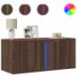 Preview: TV-Wandschrank mit LED-Beleuchtung Eichen-Optik 80x31x35 cm