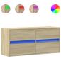 Preview: TV-Wandschrank mit LED-Beleuchtung Sonoma-Eiche 100x31x45 cm