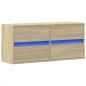 Preview: TV-Wandschrank mit LED-Beleuchtung Sonoma-Eiche 100x31x45 cm